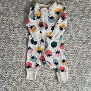 Hanna Andersson Strawberry Patterned Kids One Piece